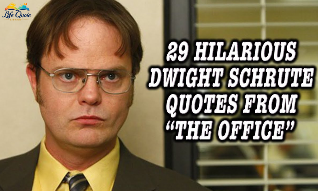 Dwight Schrute portrait beside the text 29 hilarious Dwight Schrute quotes from The Office