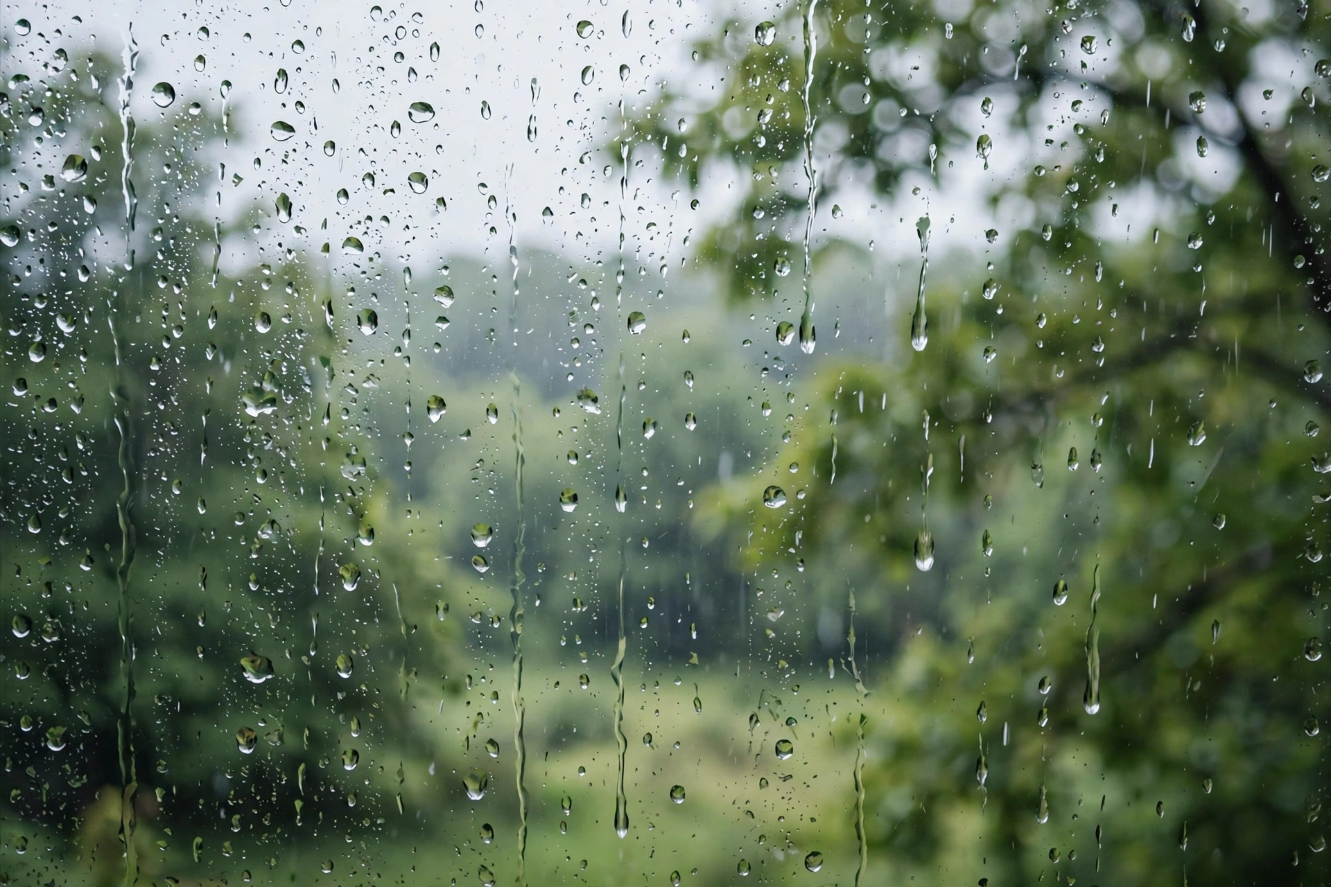 Raindrops on a window for rainy day quotes