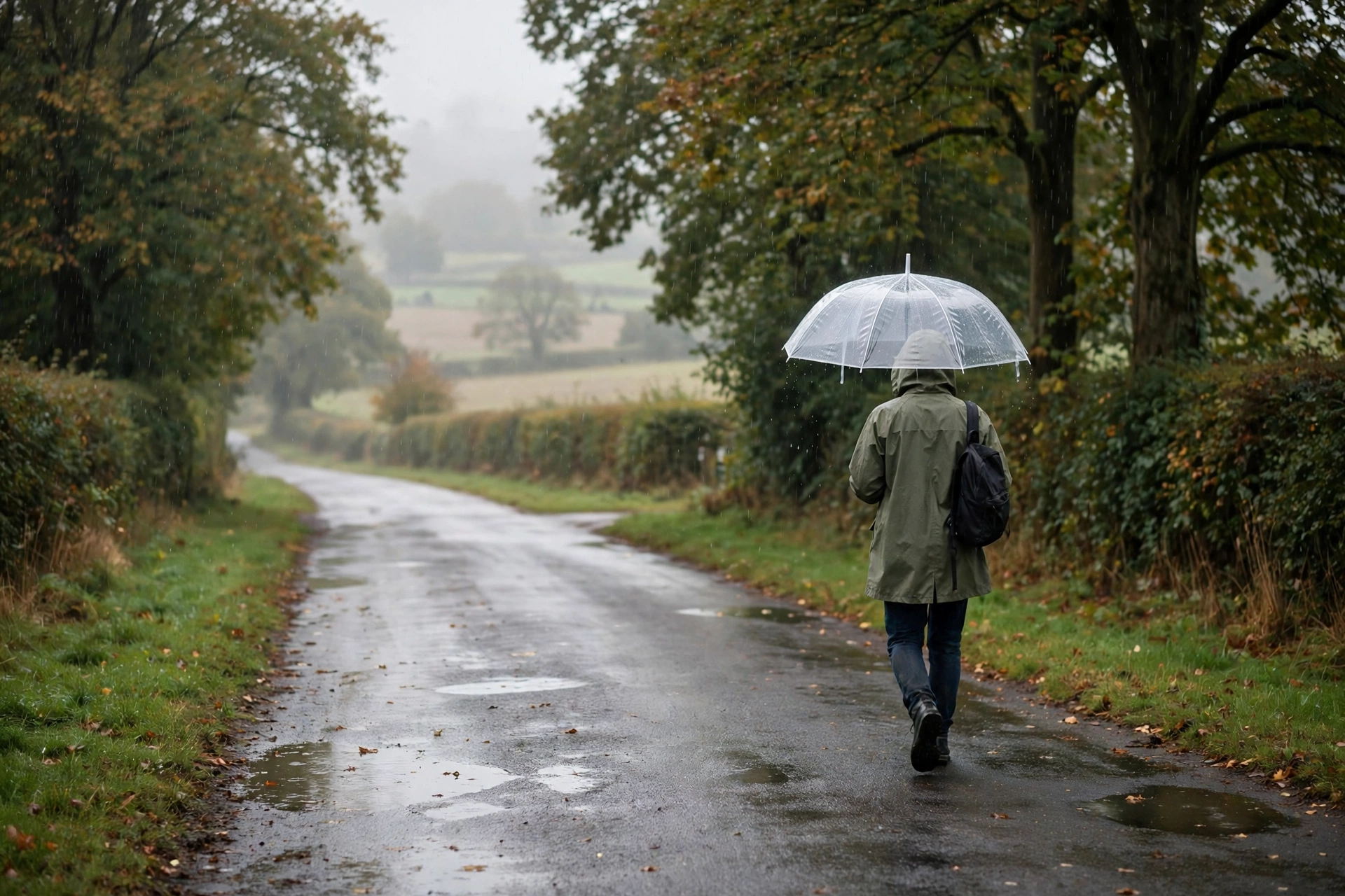 Walking in the rain with an umbrella — beautiful rain sayings